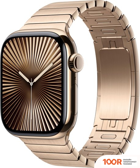 Apple WATCH SERIES 10 LTE 42 ММ (ТИТАНОВЫЙ КОРПУС, ЗОЛОТИСТЫЙ/ЗОЛОТИТСЫЙ, СТАЛЬНОЙ РЕМЕШОК) (294495)
