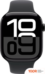 Apple WATCH SERIES 10 46 ММ (АЛЮМИНИЕВЫЙ КОРПУС, ЧЕРНЫЙ/ЧЕРНЫЙ, СПОРТИВНЫЙ СИЛИКОНОВЫЙ РЕМЕШОК M/L) (294492)