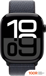 Apple WATCH SERIES 10 46 ММ (АЛЮМИНИЕВЫЙ КОРПУС, ЧЕРНЫЙ/ТЕМНО-СЕРЫЙ, НЕЙЛОНОВЫЙ РЕМЕШОК) (294491)