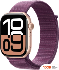 Apple WATCH SERIES 10 46 ММ (АЛЮМИНИЕВЫЙ КОРПУС, РОЗОВОЕ ЗОЛОТО/СЛИВОВЫЙ, НЕЙЛОНОВЫЙ РЕМЕШОК) (294485)
