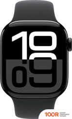 Apple WATCH SERIES 10 42 ММ (АЛЮМИНИЕВЫЙ КОРПУС, ЧЕРНЫЙ/ЧЕРНЫЙ, СПОРТИВНЫЙ СИЛИКОНОВЫЙ РЕМЕШОК S/M) (294480)
