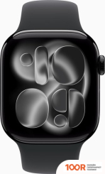 Apple WATCH SERIES 10 42 ММ (АЛЮМИНИЕВЫЙ КОРПУС, ЧЕРНЫЙ/ЧЕРНЫЙ, СПОРТИВНЫЙ СИЛИКОНОВЫЙ РЕМЕШОК M/L) (294479)