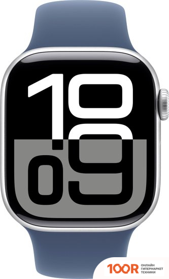 Apple WATCH SERIES 10 42 ММ (АЛЮМИНИЕВЫЙ КОРПУС, СЕРЕБРИСТЫЙ/СИНИЙ, СПОРТИВНЫЙ СИЛИКОНОВЫЙ РЕМЕШОК S/M) (294476)