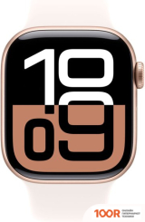 Apple WATCH SERIES 10 42 ММ (АЛЮМИНИЕВЫЙ КОРПУС, РОЗОВОЕ ЗОЛОТО/ЛЕГКИЕ РУМЯНА, СПОРТИВНЫЙ СИЛИКОНОВЫЙ РЕМЕШОК M/L) (294469)