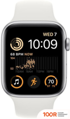 Apple WATCH SE 2 44 ММ (АЛЮМИНИЕВЫЙ КОРПУС, СЕРЕБРИСТЫЙ/БЕЛЫЙ, СПОРТИВНЫЙ СИЛИКОНОВЫЙ РЕМЕШОК S/M) (294394)