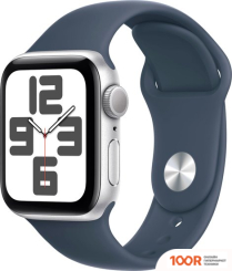 Apple WATCH SE 2 40 ММ (АЛЮМИНИЕВЫЙ КОРПУС, СЕРЕБРИСТЫЙ/ГРОЗОВОЙ СИНИЙ, СПОРТИВНЫЙ СИЛИКОНОВЫЙ РЕМЕШОК S/M) (294374)