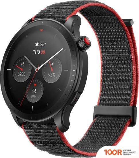 Amazfit GTR 4 (СЕРЫЙ, С ЧЕРНЫМ НЕЙЛОНОВЫМ РЕМЕШКОМ) (294286)