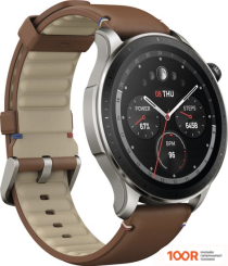 Amazfit GTR 4 (СЕРЕБРИСТЫЙ, С КОРИЧНЕВЫМ КОЖАНЫМ РЕМЕШКОМ) (294284)