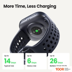 Amazfit BIP 6 (ТИТАНОВЫЙ, С ОРАНЖЕВЫМ СИЛИКОНОВЫМ РЕМЕШКОМ) (294255)