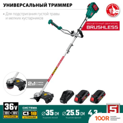 Триммер Зубр МАСТЕР ТАБ-365-22 (С 2-МЯ АКБ) (291893)