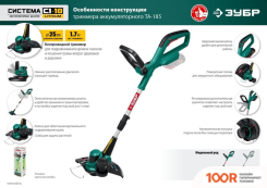 Триммер Зубр МАСТЕР ТА-185 (БЕЗ АКБ) (291891)