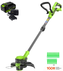 Триммер Greenworks G24LT301K4 2113207UB (С 1-ИМ АКБ) (291338)