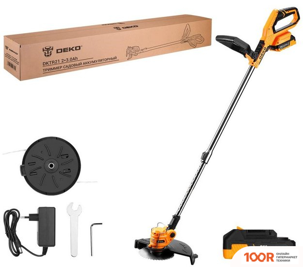 Триммер Deko DKTR21 MAX 063-4239-1 (С 2-МЯ АКБ) (291137)