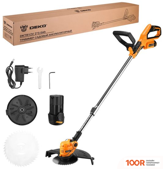 Триммер Deko DKTR12V 063-4238-1 (С 2-МЯ АКБ 3 AH) (291126)