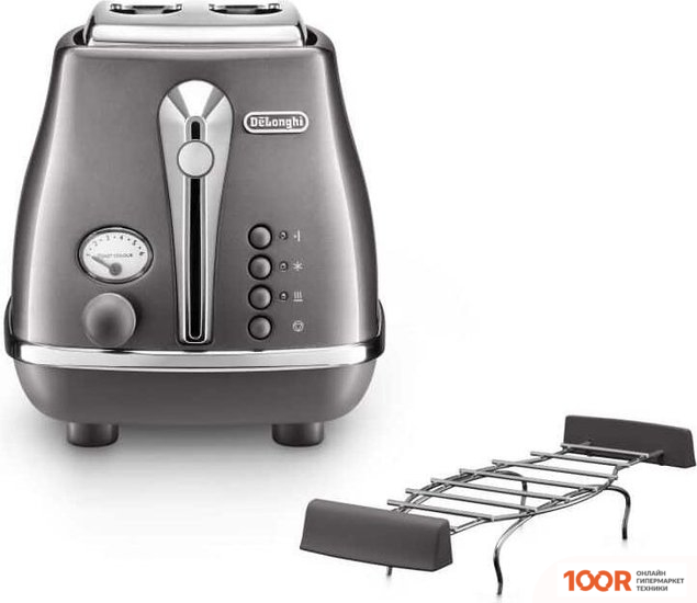 Тостер DeLonghi ICONA METALLICS CTOT2103.GY (290340)