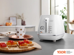 Тостер DeLonghi DISTINTA MOMENTS CTIN2103.W (290338)