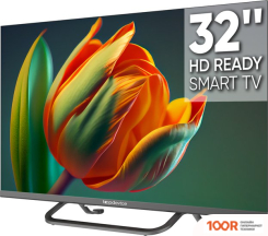 Телевизор Topdevice 32" FRAMELESS BS04 (СЕРЫЙ) (289263)