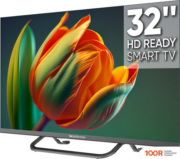 Телевизор Topdevice 32" FRAMELESS BS04 (СЕРЫЙ) (289263)