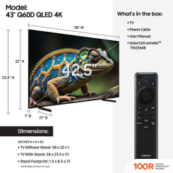 Телевизор Samsung QLED 4K Q60D QN43Q60DAFXZA (288089)