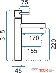 Rea TESS REA-B8800 (ХРОМ) (260605)