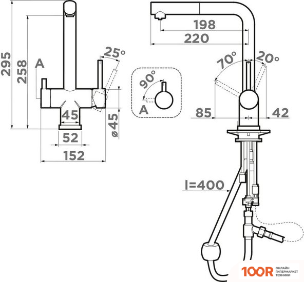 Omoikiri TAKAMATSU-S-BL (ЧЕРНЫЙ) (259512)