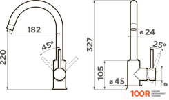 Omoikiri SHINAGAWA-LG (СВЕТЛОЕ ЗОЛОТО) (259485)