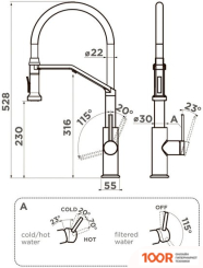 Omoikiri MAKKARI 2 PLUS-SB-BN-BL (НЕРЖАВЕЮЩАЯ СТАЛЬ/ЧЕРНЫЙ) (259354)