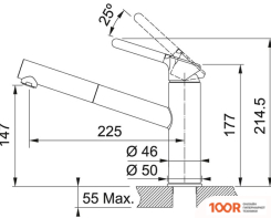 Franke ORBIT PULL OUT 115.0623.141 (СЕРЫЙ КАМЕНЬ) (254222)