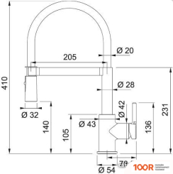 Franke LINA SEMI-PRO 115.0626.085 (ХРОМ/ЧЕРНЫЙ) (254195)