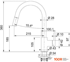 Franke LINA 115.0626.053 (МАТОВЫЙ ЧЕРНЫЙ) (254187)
