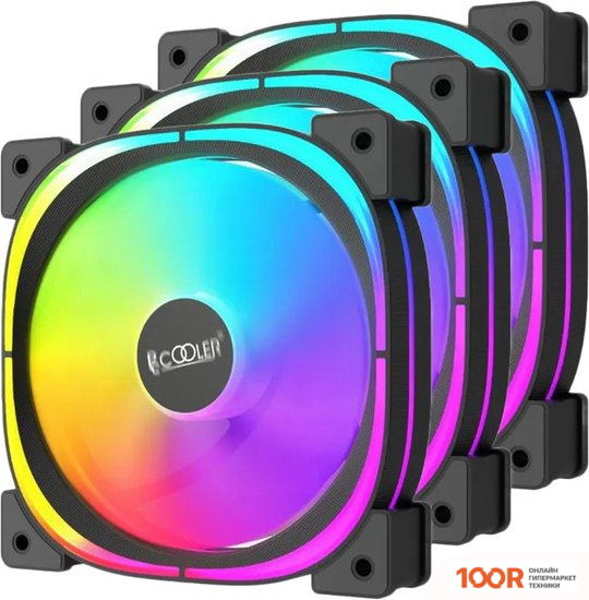 PCCooler EF120 ARGB (ЧЕРНЫЙ, 3 ШТ.) (247782)