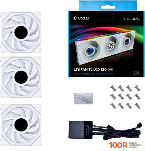 Lian Li UNI FAN TL LCD 120 TRIPLE PACK G99.12TLLCD3W.00 (247583)