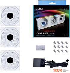 Lian Li UNI FAN TL LCD 120 REVERSE TRIPLE PACK G99.12RTLLCD3W.R0 (247580)