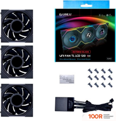 Lian Li UNI FAN TL LCD 120 REVERSE TRIPLE PACK G99.12RTLLCD3B.R0 (247579)
