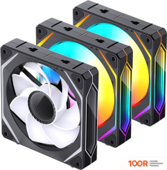 Jonsbo ZL-120 REVERSED (ЧЕРНЫЙ, 3 ШТ.) (247425)