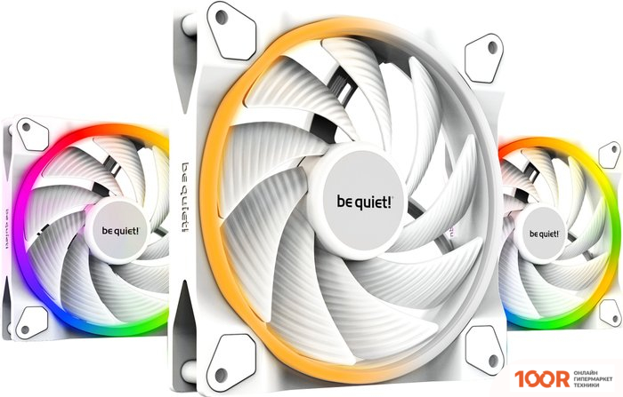 be quiet! LIGHT WINGS WHITE 140MM PWM HIGH-SPEED TRIPLE-PACK BL103 (245636)