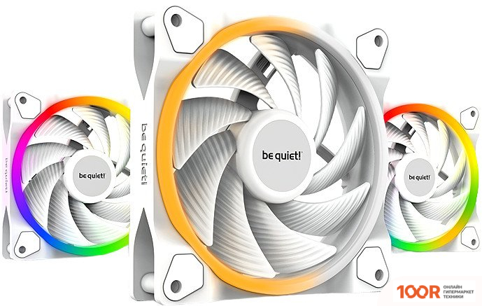 be quiet! LIGHT WINGS WHITE 120MM PWM HIGH-SPEED TRIPLE-PACK BL101 (245635)