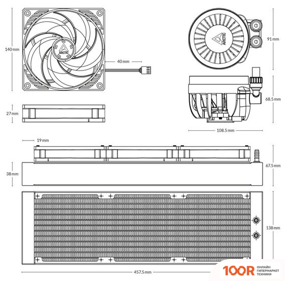 Arctic LIQUID FREEZER III 420 A-RGB WHITE ACFRE00153A (245471)