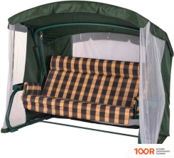 Садовые качели Удачная мебель МЕРИДА ПРЕМИУМ С ПОДГОЛОВНИКОМ (ЗЕЛЕНЫЙ 334) (242360)