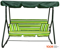 Садовые качели Olsa АРГО С1412 (ЗЕЛЕНЫЙ/ПОЛОСКА) (242165)