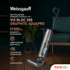 Пылесос Weissgauff V13 BLDC 200 GRAPHITE AQUAPRO (239768)