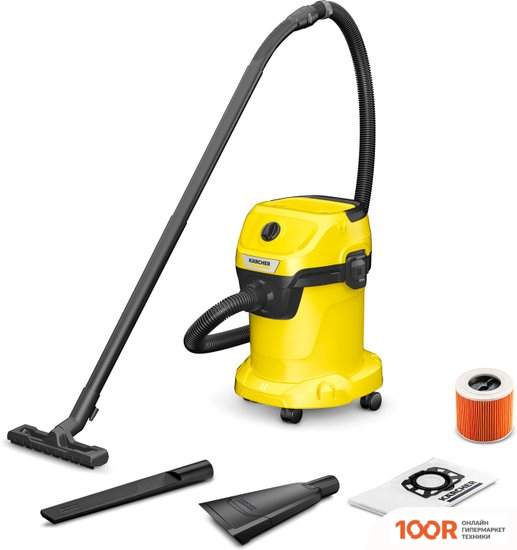Пылесос Karcher WD 3 V-17/4/35 + NOZZLES 1.628-124.0 (238023)