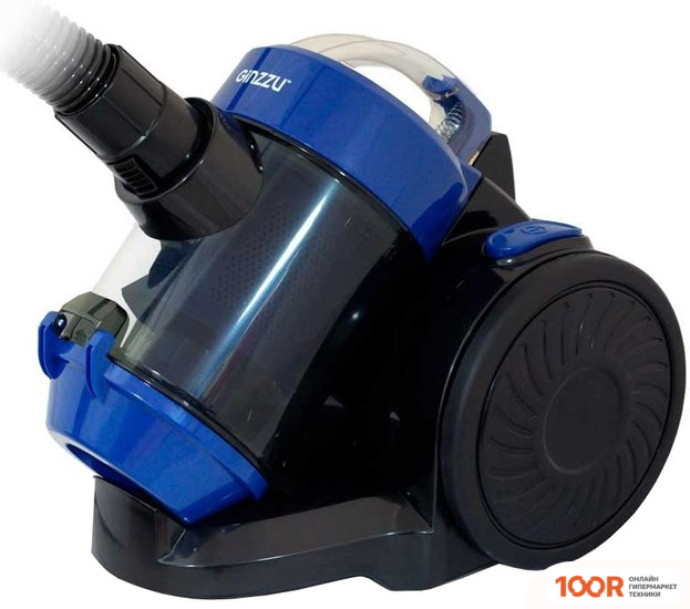 Пылесос Ginzzu VS428 (ЧЕРНЫЙ/СИНИЙ) (237550)