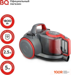 Пылесос BQ VC1809C (СЕРЫЙ/КРАСНЫЙ) (236753)