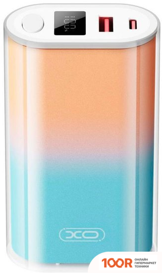Внешний аккумулятор XO PR222 10000MAH (ГОЛУБОЙ/ОРАНЖЕВЫЙ) (230371)