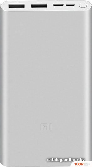Внешний аккумулятор Xiaomi MI POWER BANK 3 PLM13ZM 10000MAH (СЕРЕБРИСТЫЙ) (230319)