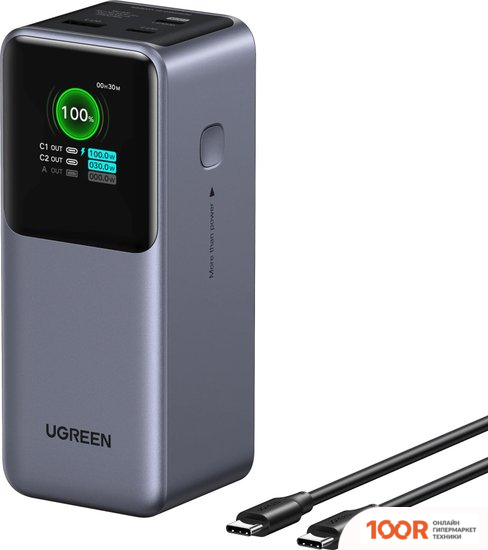 Внешний аккумулятор Ugreen PB721 20000MAH (СЕРЫЙ) (230283)