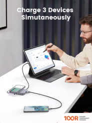 Внешний аккумулятор Ugreen PB206 20W 10000MAH (ТЕМНО-СЕРЫЙ) (230267)