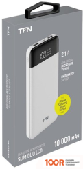 Внешний аккумулятор TFN SLIM DUO LCD 10000MAH (БЕЛЫЙ) (230242)
