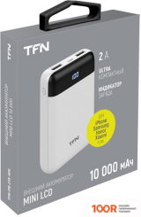 Внешний аккумулятор TFN MINI LCD 10000MAH (БЕЛЫЙ) (230187)